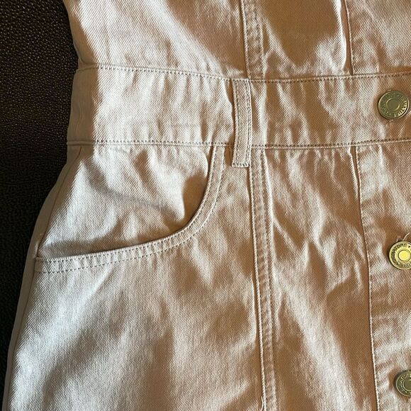 Signature 8 blush pink denim style dress with open back size Small - Picture 8 of 9